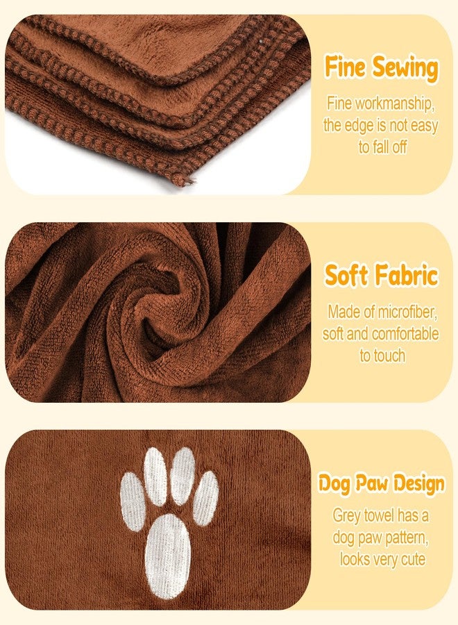 Opvixi Dog Towels for Drying Dogs Large, Absorbent Microfiber Dogs Bath Towel, 40 x 24 Inch Soft Pet Grooming Towel, Dog Shower & Bath Supplies(Brown) - Image 3